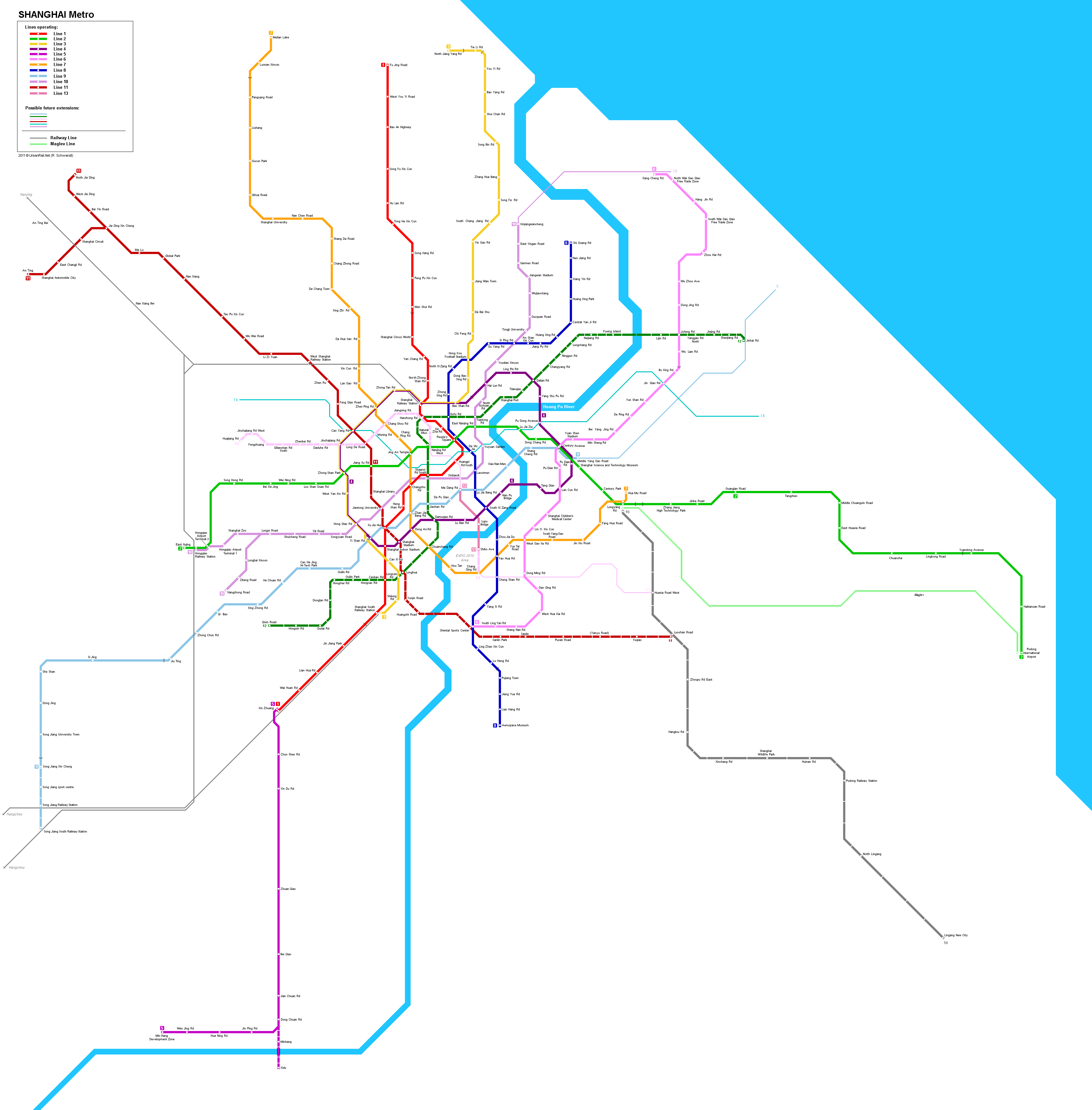 shanghai subway map line 10