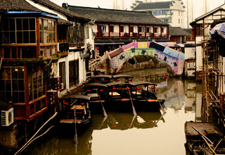 Zhujiajiao Water Town near Shanghai and Seven Treasure Town